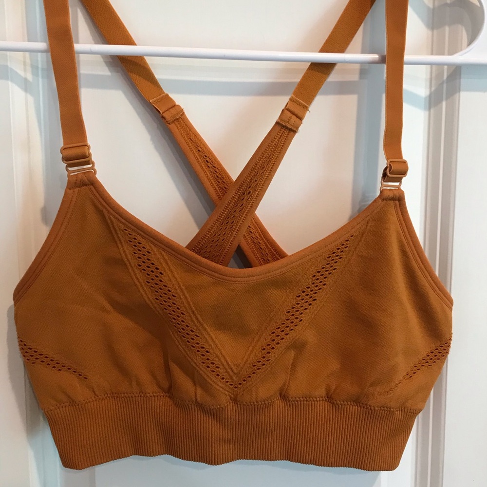 New, Unworn Burnt Orange Sports Bra, Size XS